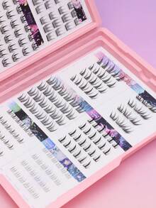 272簇3-12毫米混合上下睫毛，大容量睫毛册，无需胶水 - C - 查看 3