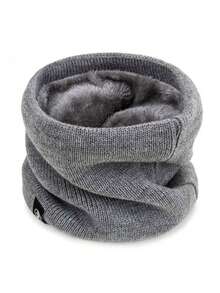Knitted Scarf Unisex, Thermal Lined Thick Warm Scarf For Students, Versatile For Outdoor, Cycling, Winter