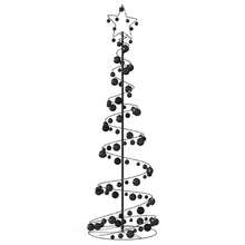 LED Christmas Tree With Baubles 120 LEDs Warm White 180 Cm - Black - View 6