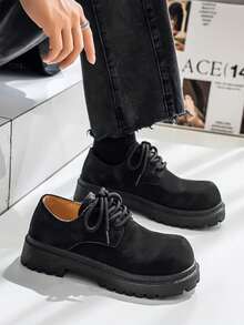 Men's New Comfortable, Casual, Fashionable, Handsome Outdoor Casual Shoes, Formal Shoes, Leather Shoes - 黑色 - 查看 5