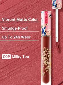 CATKIN Labial líquido mate, para mujeres, alto poder de color, resistente al agua y de larga duración, hidratante y suave, acabado aterciopelado, tono C09 Milk Tea - C09 Té con leche - Ver 4