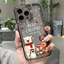 Funda de teléfono de Navidad compatible con iPhone 11, 16, Pro Max, 13, 15, 14, 12, 16 Pro Max, 15 Pro Max, 14 Pro Max, de silicona transparente y suave. Funda compatible con iPhone 17, 17 Pro, 17 Pro Max - DS125 - Ver 7