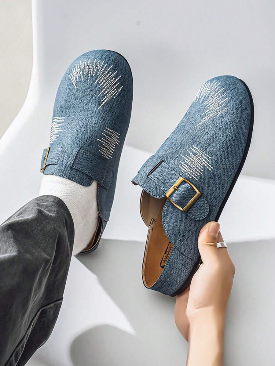 Men's Fashionable Outdoor Beach Casual Comfortable Sandals, Summer - Màu xanh lam - Xem 1