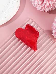 1 Stück rosa retro-chic Lippen, Herz, Mondsichel, Rose Acryl Haarkralle Winter Haaraccessoires Mode Krallenklemmen Elegante Haarspangen Lässige Haarklammer - Verschiedenfarbig - Übersicht 8