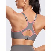 SYROKAN Women's Full Support High Impact Racerback Lightly Lined Underwire Sports Bra - Multicoloured #2 - View 3
