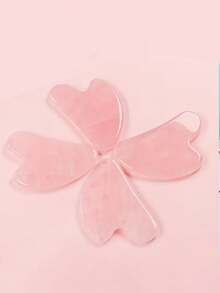 1pc/3pcs Heart-Shaped Massage Tool - Smooth Pink Quartz Gua Sha Board, For Relaxing Face And Body Care, Facial Massage Tool, Resin Material Gua Sha Board