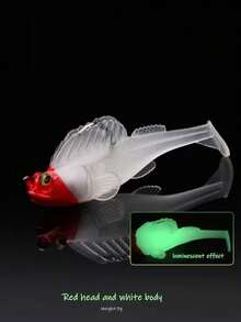 Jumping Fish, Lure, Fake Bait, Lead Soft Bait, Anti Hanging Bottom Sea, Freshwater Lure, Catfish, Catfish, Black Fish, T-Tail Biomimetic Bait