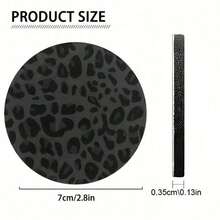 2PCS Car Leather Coaster Car Interior Decoration Non-Slip Coaster Super Water Absorption Universal - D138 - View 2