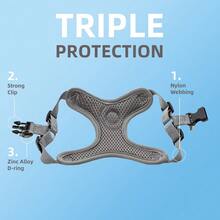 Dog Harness With Leash Set, No Pull No Choke Reflective Dog Harness Vest For Small Medium Dogs , Adjustable And Padded - Purple - View 4