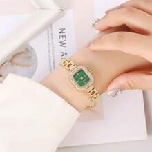 1 chiếc đồng hồ đeo tay nữ sang trọng đầu tròn với pha lê kim cương gợn sóng nước đồng hồ đeo tay nữ đồng hồ thạch anh hợp kim quà tặng bạn gái - Nhiều màu - Xem 17