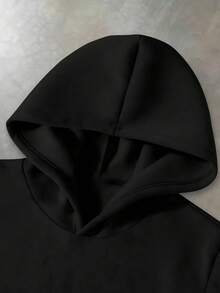 Men's Fleece-Lined Hoodie|Men's Patterned Hoodie|Intricate Black-White Spider Web With Graffiti Text|Comfortable And Warm|Ideal For Daily Casual And Halloween Wear + Men's Gift|Unisex|Made In USA|Domestic Shipping|Factory Direct - Black - View 6