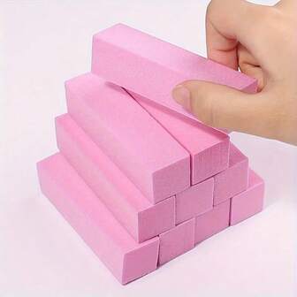 5/10 Pink Sponge Sanding Blocks, Nail File Set, Nail Art Tofu Blocks, High-Expansion EVA Four-Sided Sanding Blocks, Nail Shaping Sponge Sanding And Polishing Blocks, Nail Surface Files, Suitable For Nail Art And Foot Massage, Odorless, Portable, Nail Art Sanding Tools, Nail Care Salon-Designed Sponge Polishing Files, Four-Sided Shape Shaping And Grinding Tools, Home Nail Care Sets, Long-Lasting Water-Based Sand Blocks