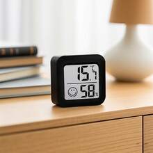 Smiling Face Indoor Thermometer Hygrometer Digital Room Temperature And Humidity Monitor, With Humidity Temperature, Fast Refresh, ℃ Function, Suitable For Home, Office, Bedroom - Operation, Humidity Meter, Indoor Environment Control, Fashionable Design, Compact Sensor, Durable Structure, Precise Sensor, Humidity Monitor, Climate Tracker, Home Comfort Care - Perfect For Creating A Cozy Atmosphere In The Bedroom - Multicolor - View 5