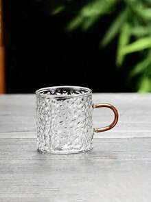 1个高硼硅玻璃茶壶，带滤网，适用于电炉加热，锤纹玻璃茶壶，锤纹茶壶，带侧滤网的玻璃茶壶，小黑茶壶，花卉图案茶壶，功夫茶具套装