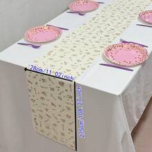 1件 28*275厘米 优雅斋月桌旗 - 金色玫瑰花派对装饰 - 高级餐桌装饰，适用于开斋晚宴、婚礼、正式活动 - 易于清洁的餐桌装饰，外观奢华 - 金色 - 查看 7