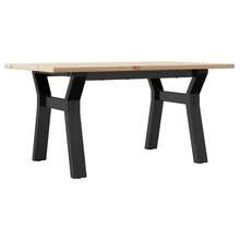 Coffee Table Y-Frame 80x50x40 Cm Solid Wood Pine And Steel - Brown - View 3