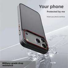 New Matte Transparent Case For IPhone 17 17Pro 17 Air 17 Pro Max Lens Protection Shockproof Coque For IPhone 16 Pro Max Cover - Hồng - Xem 7