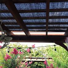 The Outdoor Multifunctional Sunshade Net Is Made Of High-Density Polyethylene Material. It Achieves A Balance Between Shading And Ventilation Through Special Weaving, And The Reinforced Eyelet Design Ensures Firm And Reliable Installation. - màu đen - Xem 8
