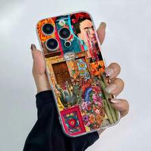 Funda para teléfono con un vibrante diseño floral y de corazones, con elementos coloridos. Compatible con  17,  16,  16 Pro Max,  15,  15 Pro Max,  14,  13,  12 y  11 Pro. Fabricada en TPU, ofrece protección contra golpes. Un regalo perfecto para familiares, amigos, niños, cumpleaños, Halloween, Navidad, parejas y San Valentín. - transparente - Ver 5