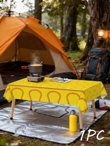 3pcs 137*274CM/53.94*107.87IN Disposable Tablecloth, Yellow Baseball Stitching Print, Waterproof & Easy To Clean, Energetic Sports Style, Suitable For Baseball Theme Party, Sports Fan Birthday, Spring/Summer Outdoor Game Venue Decor, And Daily Use - Multicolor - View 7