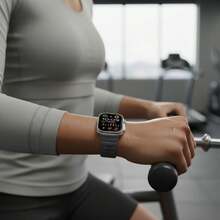 1 dây đeo khóa từ, chất liệu silicon thân thiện với da và mịn màng, tương thích với Apple Watch, có nhiều màu sắc - Xám nhạt-đen - Xem 9