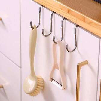 3 st självhäftande handdukshängare, väggmonterade krokar i rostfritt stål utan borrning för badrum, kök, garderobsorganisation, problemfri förvaringslösning