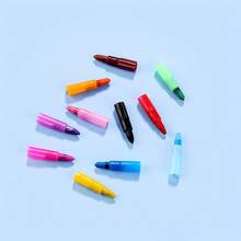 30/20/10/3/1pc 11 Colors Stackable Building Block Crayons, Rainbow Graffiti Painting Pen, Portable Multicolor Drawing Supplies For Kids, Students & Artists, DIY Craft, School Art Creation, Party Goodie Bag Fillers, Back To School Stationery - Multicolor - View 7