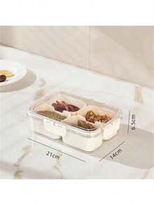 4/8 Grid Portable Snack Platters Organizer Divided Serving Tray With Lid And Handle With Reusable Snack Box Home Decor - Multicolor - View 10