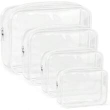 GSYY Clear Makeup Bags Plastic Cosmetic Bag TAS Tetry Bag For Travelling PVC Clear Pouch Organizer Bag For Wen 4 Wh Multisize - 白色 - 查看 1