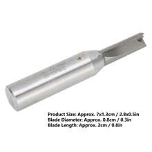 Herramienta de fresado para carpintería de acero al carbono con cuchilla de corte de 3 hojas y vástago de 1/2 pulgada - Azul - Ver 4