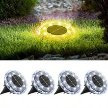 4/8/12-Piece Solar Underground Lights - Decorate Your Yard Beautifully With LED Lights. IP65 Waterproof Platform Lamp, Street Lamp, Garden Landscape, Outdoor Decoration. - Warm Light - 查看 12