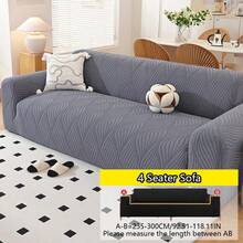 1pc Large Leaf Sofa Cover, High-End Anti-Slip Living Room Couch Slipcover, Machine/Hand Washable, Pet-Friendly, Suitable For All Seasons, Home, Kitchen, Bedroom, Office Use - Dark Grey - View 10