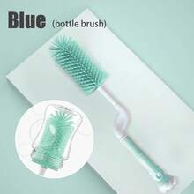 1pc Silicone Cleaning Brush, Bottle Nipple Cup Cleaning Brush, 360 Degree Rotating Bottle Cup Cleaning Brush, Long Handle No Dead Angle Cleaning, Nipple Cleaning Brush