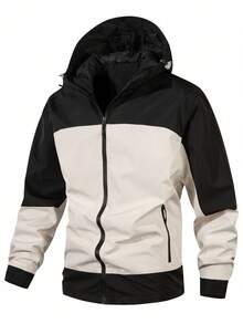 Men's Outdoor Windproof Jackets Are Suitable For Outdoor Hiking, Cycling, And Leisure Activities. - Màu be - Xem 2