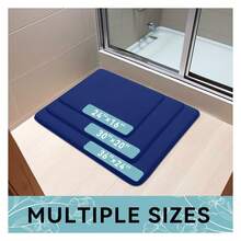 Memory Foam Bath Mat 36x24, Extra Soft And Absorbent Bathroom Mats, Non Slip Washable Carpet For Floor, Shower And Tub, Navy Blue - 多色60 - 查看 8