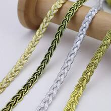 6 Yards Braid Gimp Trim Braided Cord Scalloped Edge Braid Rick Rack Trim For Sewing, Pillows, Home Curtain - Multicolor - View 1