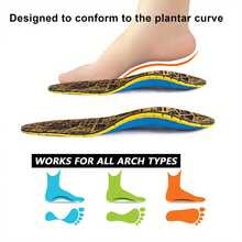 EVA Insoles With Perforations, Arch Support - Shock-Absorbing And Comfortable Lining For Running And Hiking, Yellow Design Conforms To Body Curves To Enhance Stability And Cushioning, Hiking Gear | Athletic Style | Flexible Material, Hiking Accessories - Multicolor - View 9