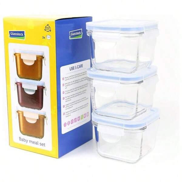 Food Square Container, 3 - Piece Set, GL - 544