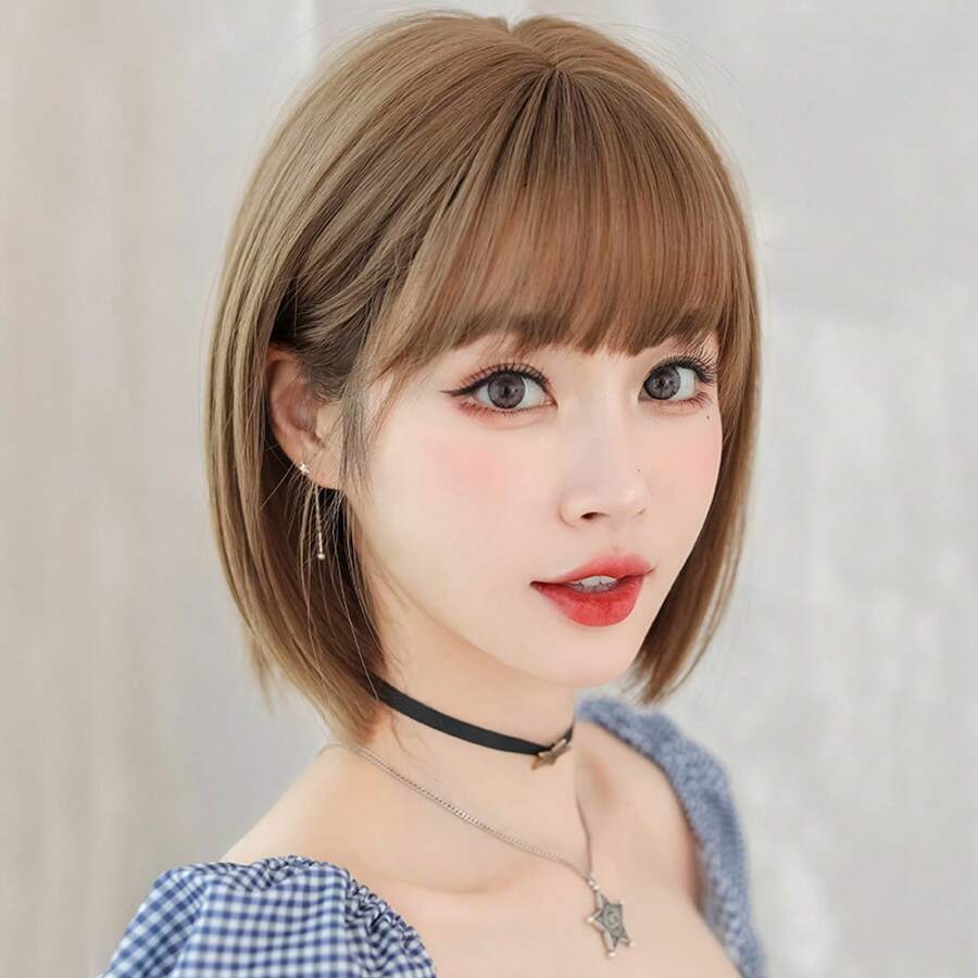 Synthetic Woven Wigs - Trà mật ong lanh 32cm - Xem 1