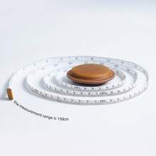 Cinta métrica extensible de cuero, de 152,4 cm, de doble cara, herramienta de medición de tela para sastre, con bloqueo positivo, estilo retro, adecuada para oficina y suministros escolares