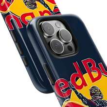 1 Pcs Red Bull Racing Phone Case, Suitable For 17 Pro Max/17 Air/ 16 Pro MAX/15 Pro Max/14 Pro/13 Pro/12/11, Personalized Phone Case For Men And Women,They Are Excellent Gifts For Girlfriends, Boyfriends And Family Members For Christmas And Halloween. - 黑色 - 查看 5