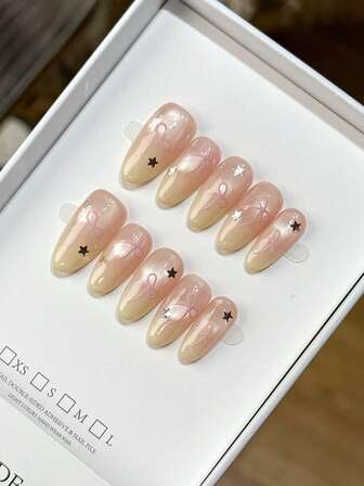 Rena handgjorda bärbara naglar ovala nagelformade, handmålade höst- och vinternaglar, hemgjorda press-on-naglar