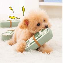 适合小型/中型犬、柯基犬、拉布拉多犬的毛绒发声咀嚼玩具，宠物自娱自乐用品