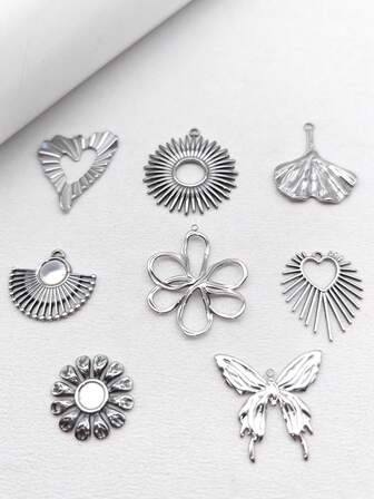 1 pieza Colgante decorativo hueco clásico y elegante, accesorio de joyería de acero inoxidable, estilo europeo y americano