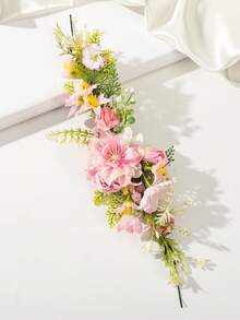 1 pieza Clip para el cabello con flor artificial bohemia y romántica, accesorio para el cabello de novia, decoración para el cabello de mujer