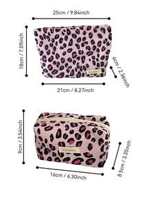 حقيبتان مستحضرات تجميل بطبعة نمر عتيقة، حقيبة تخزين بنمط نمر وردي عالي الجودة، حقيبة منظم مكياج كبيرة السعة محمولة، حقيبة أدوات التجميل والعناية بالبشرة للسفر، حقيبة غسيل المكياج بنقاط، مناسبة للتخزين أثناء السفر والاستخدام اليومي، حقيبة تخزين فوط صحية محمولة كبيرة السعة، محفظة كبيرة السعة، مناسبة للتخزين أثناء السفر والاستخدام اليومي، حقيبة أدوات التجميل والعناية بالبشرة، حقيبة سفر للسيدات