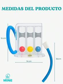 Inspirometro 3 Bolas (inhalación) Ejercicio Respiratorio - Blanco - Ver 5