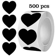 Solid Color Heart Adhesive Labels Stickers 9 Colors Heart-Shaped Sealing Stickers Handmade Marking PVC Stickers - C858 - View 8