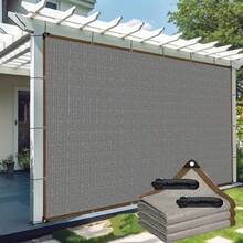 High-Durability Outdoor Sunshade Net - UV & Heat Resistant, Large Shade Sail For Patio And Garden, Grey - Grey - View 13