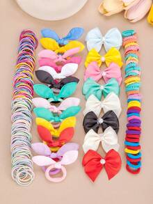 711 piezas Conjunto de accesorios para el cabello de chica dulce de dopamina, pasadores de pelo con lazo de satén, pasadores de pelo con flor de seda y mariposa, pasadores de estrella BB Y2K, pinzas pequeñas de colores para el cabello, lazos de pelo con orejas de conejo, bandas elásticas de encaje para el cabello, scrunchies de toalla, lazos de pelo de TPU, adecuados para uso diario y fiestas - Multicolor - Ver 5